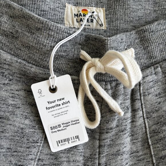 Marine Layer Sweatpants Maggie Sherpa Jogger Size M - Picture 2 of 3